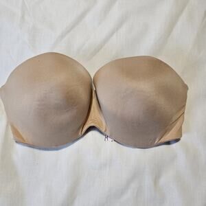 Victoria's Secret Toffee Beige 36DD Body By Victoria Light Lined Strapless Bra